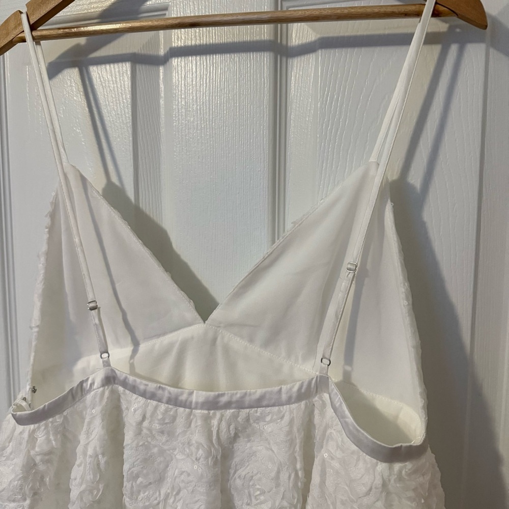 Anthropologie Endless Rose Sleeveless Sequin Bubble Mini Cocktail Bride Dress XL - Picture 8 of 12